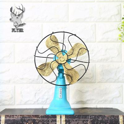 China Europe resin craft small size resin electric fan for home decoration for sale