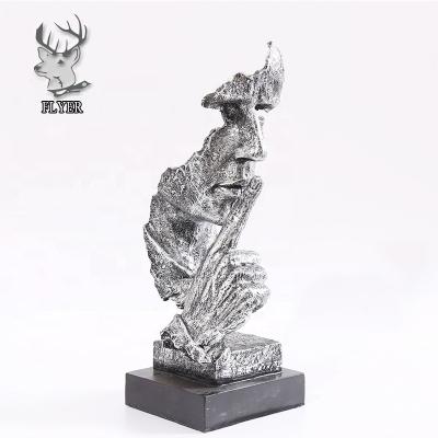 China Europe Cafe Decoration Abstract Resin Figures Face Sculpture for sale