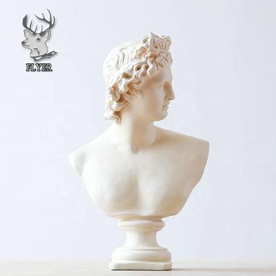 China Europe Instock Resin Apollo Bust Decorative Figure With Base Statue For Desk for sale