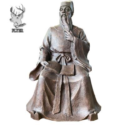 China China Holding Old Man Bronze Statue Large Size Man Bronze Sculpture for sale