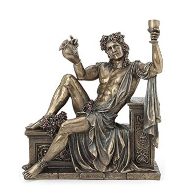 China Europe Home Decoration Life Size Bronze Statue Of Greek Statue Dionysus Bucchus Roman Drinking Wine God Sculpture for sale