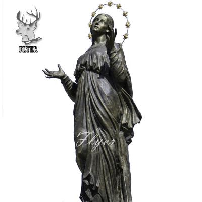 China Large Size Christians Statue Europe Religious Outdoor Cast Bronze Virgin Mary Help for sale