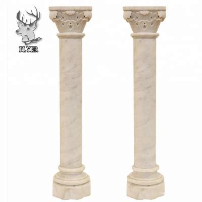 China Solid Housing Construction Carving Stone Door Pillar Marble Stone Design for sale