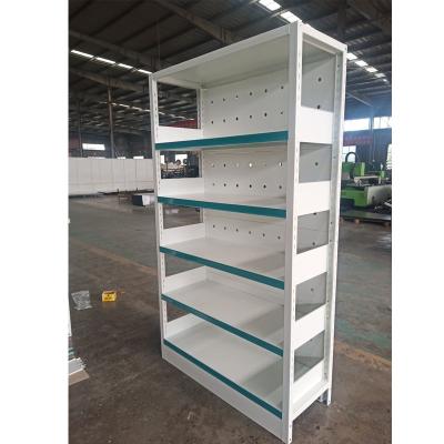 China Double Sided Medical Store Racks Shelves Metal Shelving Rack Buries Storage Racks Metal Shelving Pegboard Display For Stores for sale