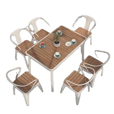 China Modern Outdoor Dining Chairs Outdoor Modern Outdoor Dining Chairs Porcelain Terrace Chair Garden Resort Furniture Tea Table Set for sale