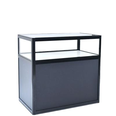 China glass display showcases bag display wooden glass showcase lock display cabinet illuminated glass rack display counter 1800*1800*2000 for sale