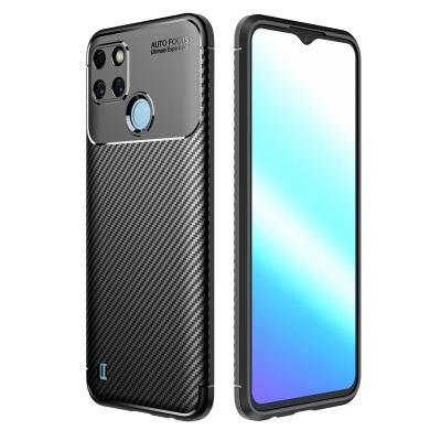 China Shockproof Luxury Soft Mobile Cell Phone Carbon Fiber Silicone Back Cover For OPPO Realme C25Y C21Y C3 6i 7i 8 5G for sale