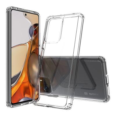 China Crystal Soft TPU Full Clear PC Shockproof Phone Protector Back Cover For Xiaomi MI 11T Pro Redmi Note 11S 10T Lite for sale