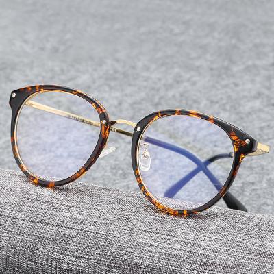 China 2021 New Eye Protection Women Man-Computer Metal Frame Spectacle Glasses Frames Optical Blue Light Anti Blocking Glasses for sale