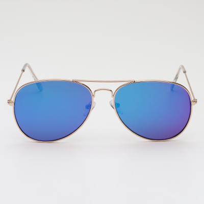 China Amazon Hot Sale Classic Unisex Pilot Glass Top Bar Metal Sunglasses UV400 Supplier Factory for sale