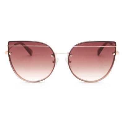 China Newest fashion sunglasses OUTLOOK OEM metal frame cateye sunglasses luxury trendy women for sale