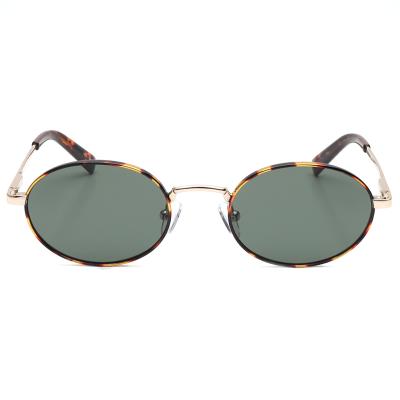 China OUTLOOK Hot Selling Oval Retro Metal Shape Frame Oval Sun Glasses For Women Men for sale