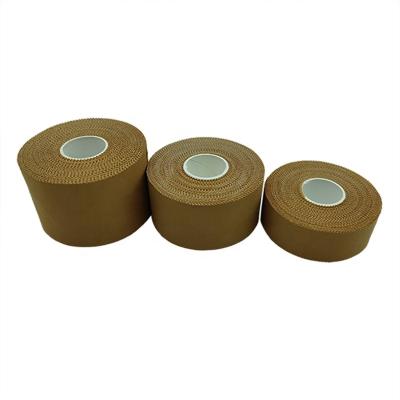 China Wholesale Muscle Relief Sports Tape Rigid Tan Strapping Tape Zinc Oxide Glue for sale