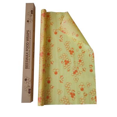 China Reusable Eco Friendly Natural Grade Organic Beeswax Food Wrap Biodegradable Roll for sale