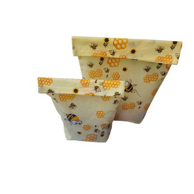 China Eco Friendly Natural Grade Beeswax Food Storage Organic Biodegradable Beeswax Food Wrap Bag for sale