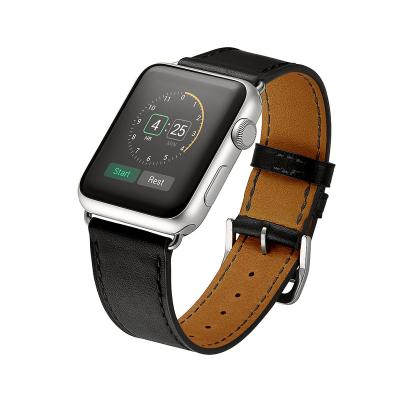 China Soft High Quality Leather Watch Strap 38mm/42mm For Apple Watch Series 1 2 3 4, For Apple Watch Genuine Leather Band for sale