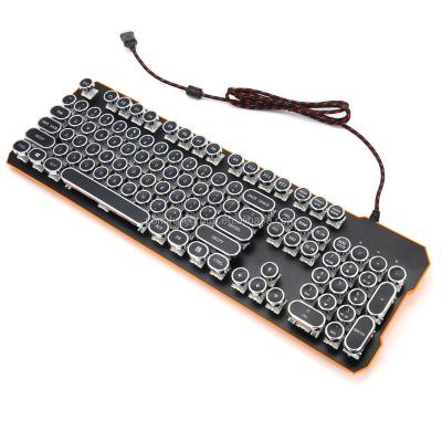 China ERGONOMIC design best hot selling retro punk wired mechanical multimedia keyboard with competitive price for gaming for sale