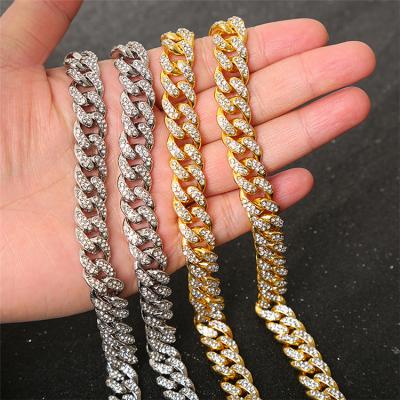 China Gold Silver Mens Hip Hop Hip Hop Necklaces Cuban Link Chain Necklace Women for sale