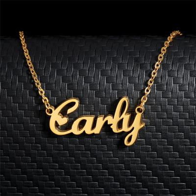 China FASHIONABLE Custom Necklace 18K Gold Plated Stainless Steel Custom Necklace for sale