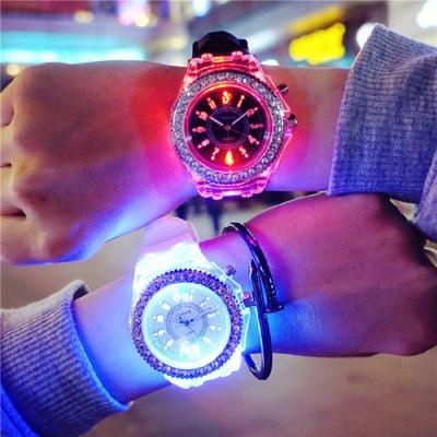 China Wholesale Luminous Colorful Kid Watch Light Chronograph Children Student Watches Digital Silicone Sport LED Quartz Flashing Watch for sale