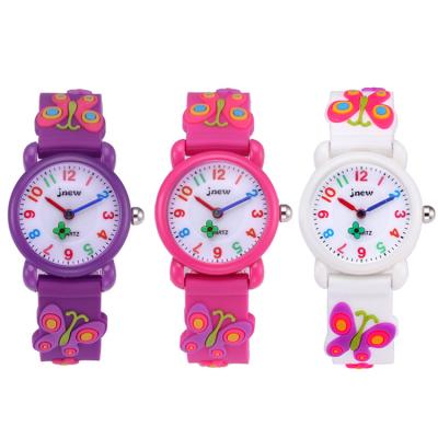 China Chronograph Kids Watch 3D Cartoon Butterfly Fashion Student Colorful Luminous Kids Waterproof Digital Led Watches for sale