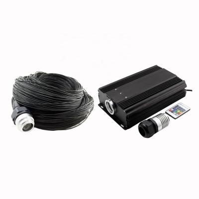 China Outdoor Floor Fiber Optic Pool Light Underwater Kit -120w RGB Led Driver +500Pc Fiber Optic Cable +80Pc End Mount + Waterproof Case for sale