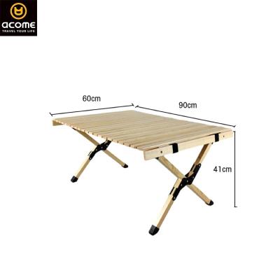 China ACOME Portable Cheap Ultra-light Hot Sale Wood Table Folding Camping Legset Outdoor Tables for sale