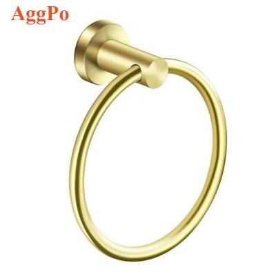 China Black Towel Ring Round Square Hand Towel Manufacturer Bathroom Modern Hotel Home Bathroom Accessories Pendant Ring Stainless Steel for sale