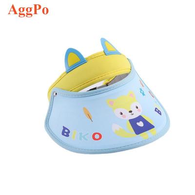 China 2022 summer cartoon big brim sunshade children's top hat empty cute male and female baby sunscreen hat various styles for sale