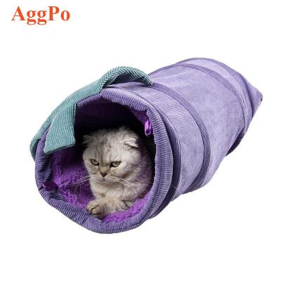 China Modern Sustainable Soft Plush Cat Folding Channel Suitable For Comfortable Kittens Nap Indoor Sleeping Kitten Litter for sale