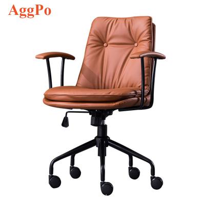 China Home Office Luxury Sedentary Comfortable Lift Chair Adjustable Light Computer (Height) Bedroom Chair Rotating Ergonomic Office Study Chair for sale