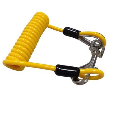 China New Designed Steel+PU Coating PU Safety Spring Lanyard / Ergodyne Wrist Tool Lanyard for sale