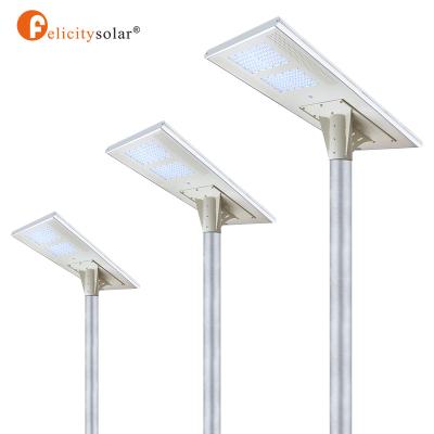 China Private ROAD 2021 New Design 60W 80W 100W Integrated All In One Solar Street Light For Outdoor 160lm/w for sale