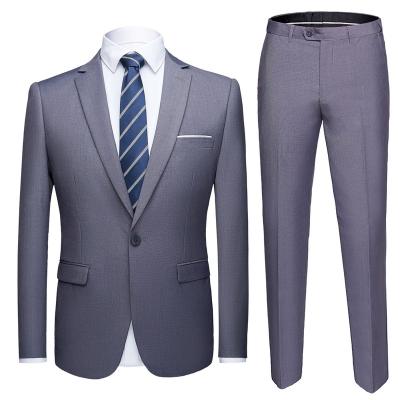 China Anti-wrinkle asian size men suits wholesale good quality wedding formal office business hotel 16colors slim fit suits for men for sale