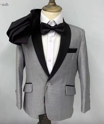 China High Quality Anti-wrinkle Boy's Long Full Sleeve Wedding Suits For Boy 2 Piece Set for sale