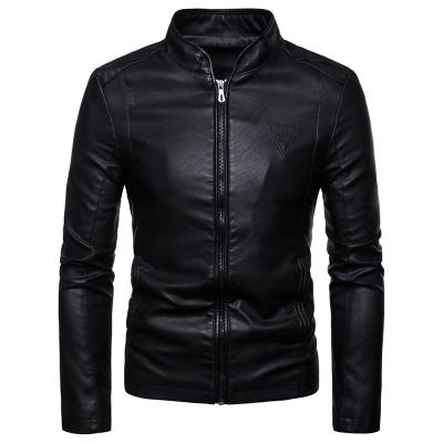 China QUICK DRY Man Blazer Leather Suit 2020 Slim Fit Hombre Mens PU Leather Motorcycle Jacket Men Winter Split Coat Leather Black for sale