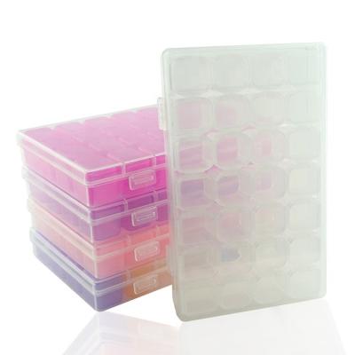 China 28 Lattice Diamond Painting Boxes Embroidery Storage Case Accessories Tool Boxes No for sale