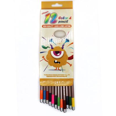 China Office & Original 12color 24 color setSchool color setSchool Packing office color material gold type school pencil HONGHU COLOR pencil wooden body for sale