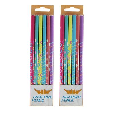 China Office & HONGHU Heat Transfer Pencil HB 2B School Pencil With Eraser Dipping Stationery Promotional Factory Standard Pencil With Logo Bulk for sale