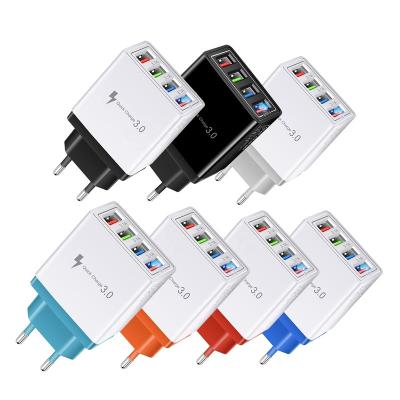 China Mobile Phone 4usb Multi-port Charger European and American Travel Wall USB Charger Mobile Phone Fast Charging for sale