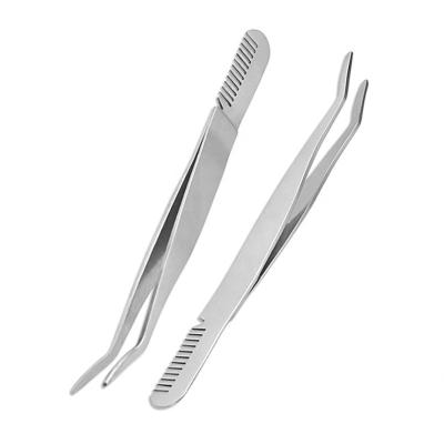 China Eyebrow Stainless Steel Eyelash Tweezers with Comb Eyelash Applicator for sale