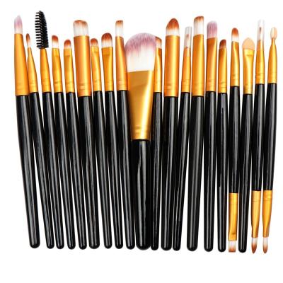 China Angular Blush 20Pcs Professional Makeup Set Brush Plastic Handle Soft Synthetic Hair Powder Foundation Eyeshadow Make Up Brushes Cosmetics for sale