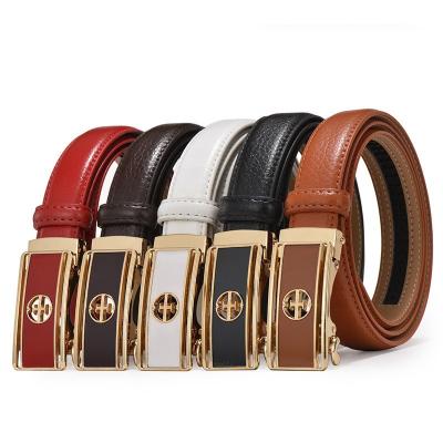 China Trendy Casual Fashion Women Belt For Dress Jeans Belt Automatic Buckle Belt Women Luxury Genuine Leather Belt Brand Designer for sale