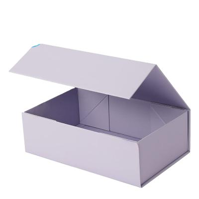 China Fujian Recyclable Hot Fancy Magnet Box Cardboard Storage Black Rigid Flat Luxury Magnetic Folding Paper Gift Box With Ribbon for sale