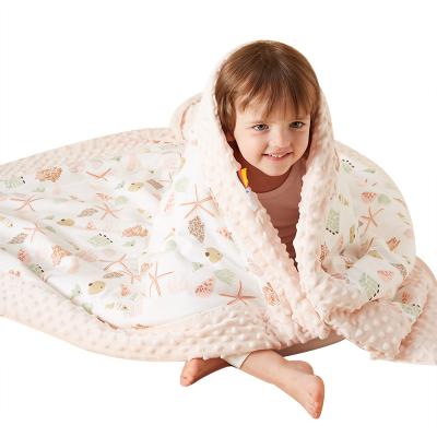 China Anti Dust Mite China Supplier Super Soft Baby Blanket Double Layers Mink Blanket Minky Dot Soft Throw Blankets for sale