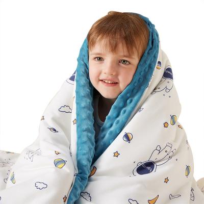 China Anti Dust Mite trending products 2023 new arrivals Soft Newborn Sherpa Fleece Warm Dot Minky couverture bebe Baby Blanket For baby for sale