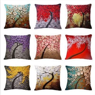 China High Quality Folded 3D Digital Printed Linen-Textured Cushion Cover, Pillow Case for sale