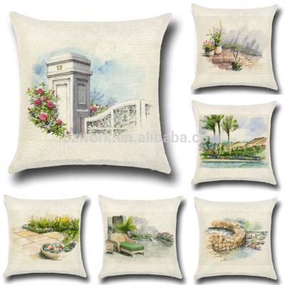 China HandPainting Custom Sublimation Print Square Sofa Print Cushion Folded Construction Covers for sale