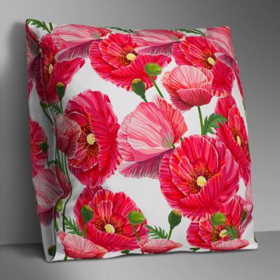 China Two Side Folded Photo Custom Heat Transfer Printed Decorative Throw Pillow Case Cushion Cover for sale