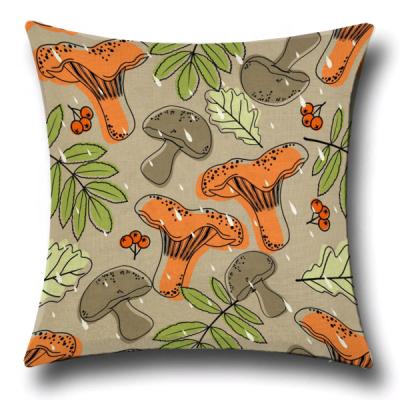 China Folded Home Sofa Cushion Cover Tile Decoration Carton Mushroom Print for sale